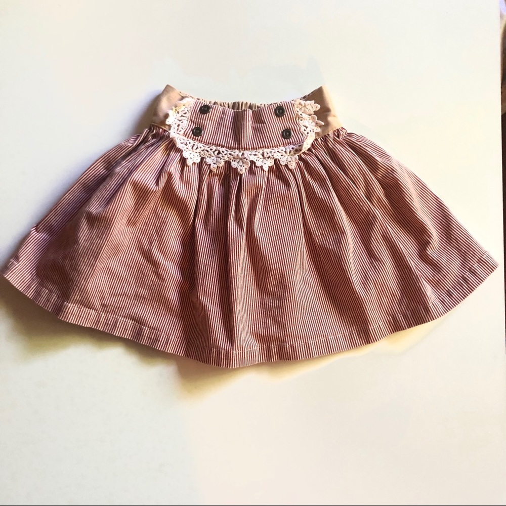 Jack & Peppar 3T Chambray pinstripe skirt.